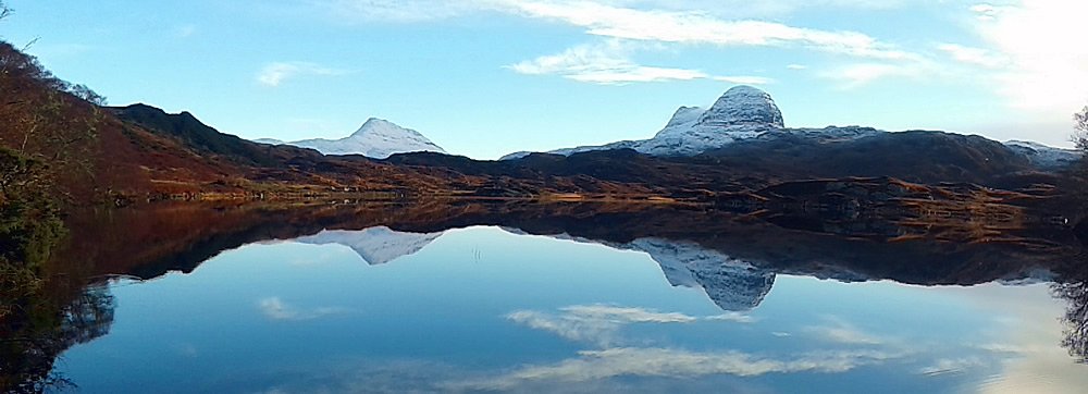 klondyker's tweet image. Suilven and Canisp light snow. Yesterday, Lochinver. #Scotland