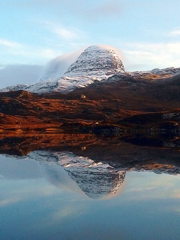 klondyker's tweet image. Suilven and Canisp light snow. Yesterday, Lochinver. #Scotland