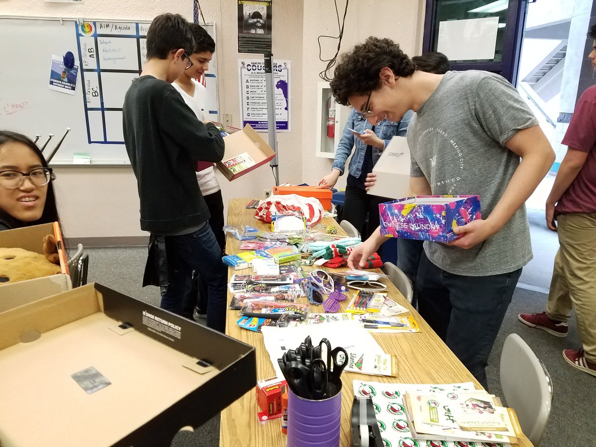interactrc's tweet photo. 💛 You guys are AMAZING!!! Together we created and compiled 12 boxes for #OperationChristmasChild! Thank you all so much! 💙 #InteractRC https://t.co/rw6UTF4RhI