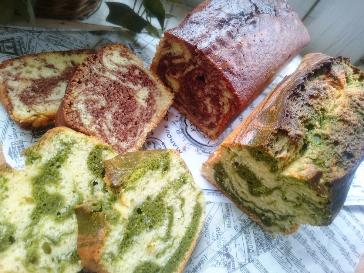 抹茶マーブルパウンドケーキ 抹茶マーブルパウンドケーキ