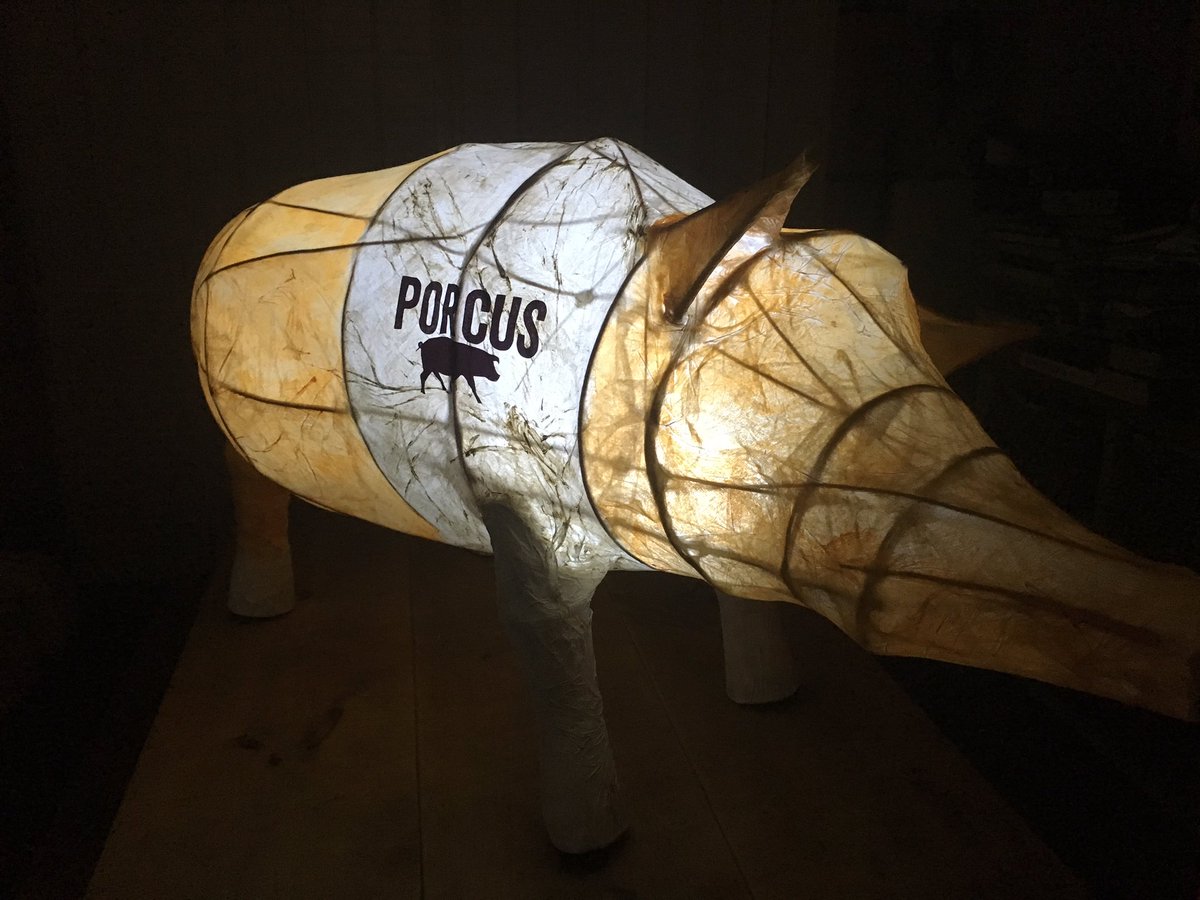 porcuspeople's tweet photo. The pig is ready for the fourth Todmorden Lamplighter! @HmadeParade. https://t.co/qkV4gUYLQN