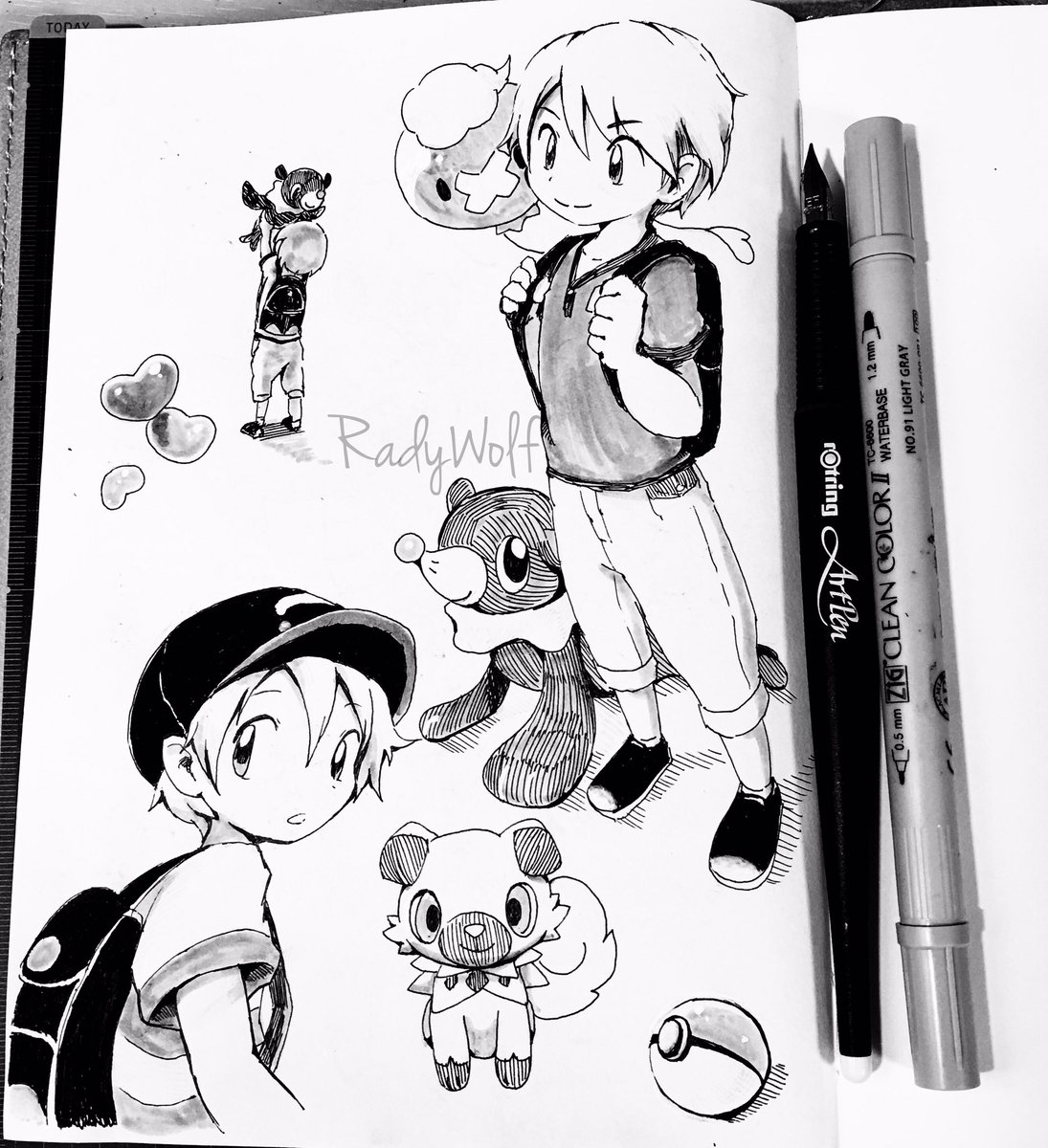 Pokémon sun and moon my team sketch
フワンテとアシマリ、イワンコで 始めました?
#ポケモン #pokemon #penandinkdrawing 