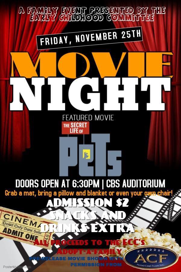 ECC is hosting a Movie Night next Friday!