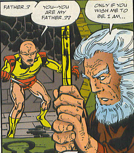 During "The Pact", <a href="/IzayaHighfather/">New Gods' Highfather</a> traded his son @ImMisterMiracle to @JLAvsDarkseid for his son <a href="/OrionNewGods/">New Gods' Orion son of Darkseid</a> ending The Great Clash