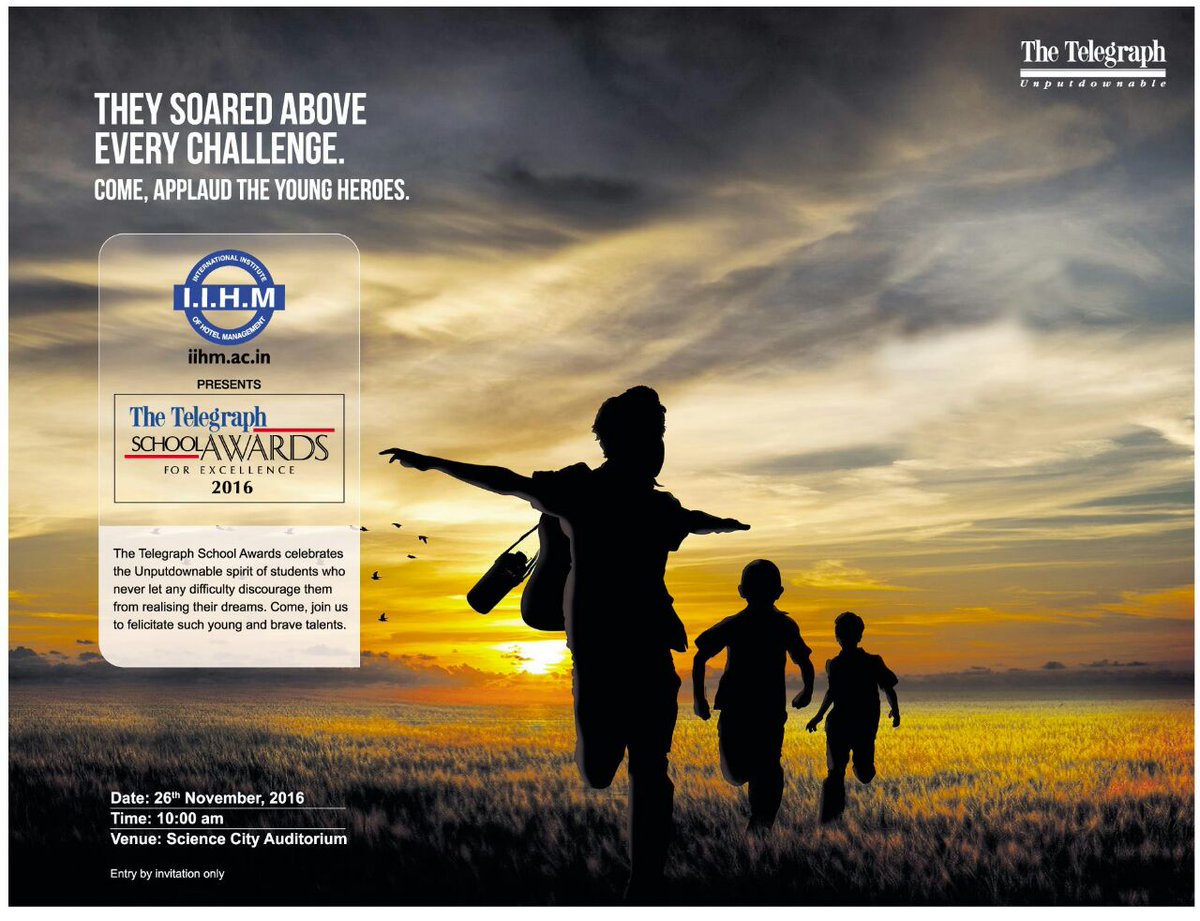 Pratik_IIHMPUNE's tweet photo. #Proud
India's most widely read newspaper The Telegraph has choosen IIHM as main presenting partner for the award @subornobose @ttindia https://t.co/Dl0XLdLhwl