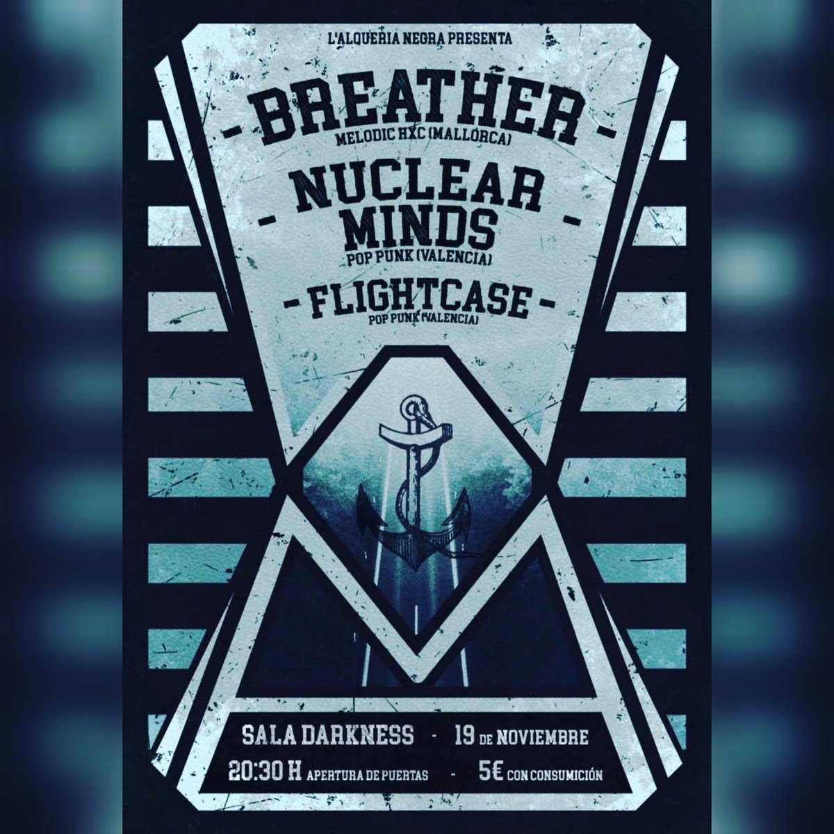 NMindsband's tweet image. Recordad que esta noche tenemos una cita con @BreatherHxC y @Flightcasecrew en la sala Darkness de Sedaví, en Valencia. ¡A darlo todo!