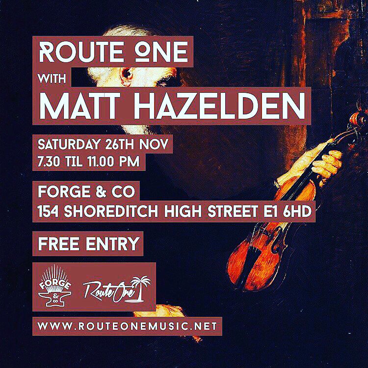 route1music's tweet photo. Next Saturday we're back @Forgeandco for our monthly session from 8.00!!  #forgeandco @route1music #shoreditchbars https://t.co/HW3ekKPgLR