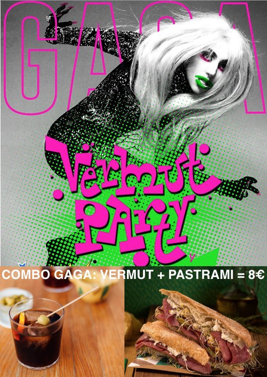 Mañana⎜COMBO GAGA (VERMUT + #PASTRAMI #SANDWICH) por 8 euros⎜#VERMUT #PARTY #Domingo 20 nov. 13 a 19hs.
