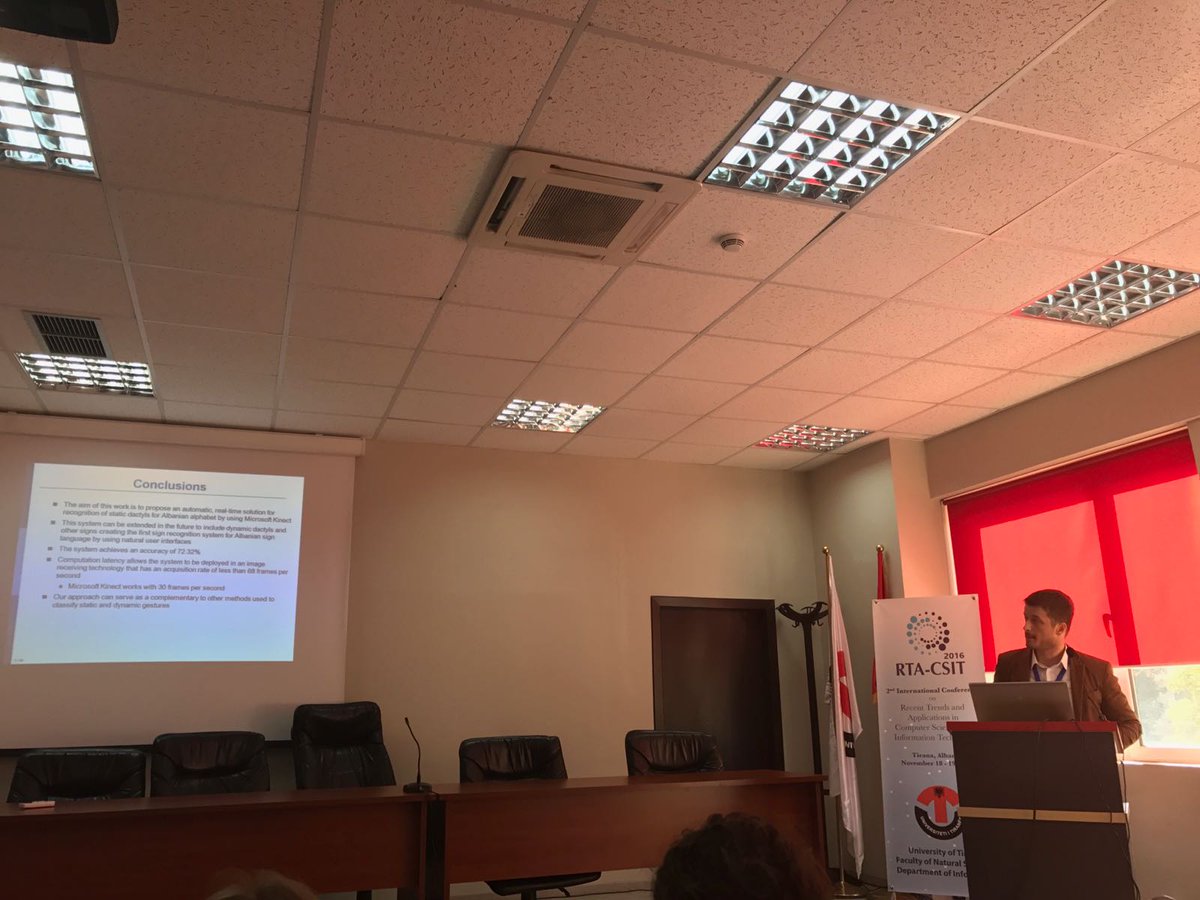rta_csit's tweet photo. Live from the Presentation sessions: HCI and Applied Informatics #rtacsit2016 #tirana @UnivPoliMarche @unibait @edizsaykol77 https://t.co/aKfhrrgC76