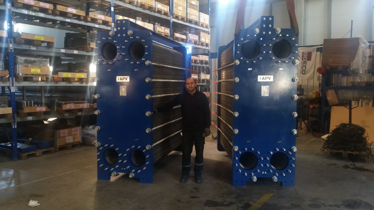 gkaradayi's tweet photo. Ready to shipment... 1200 m3/h per PHE... for the biggest Steel&amp;Iron Co. in Turkey  by @Sesinoks @SPXFlow @APV_Industrial https://t.co/SBYJT7AcGt