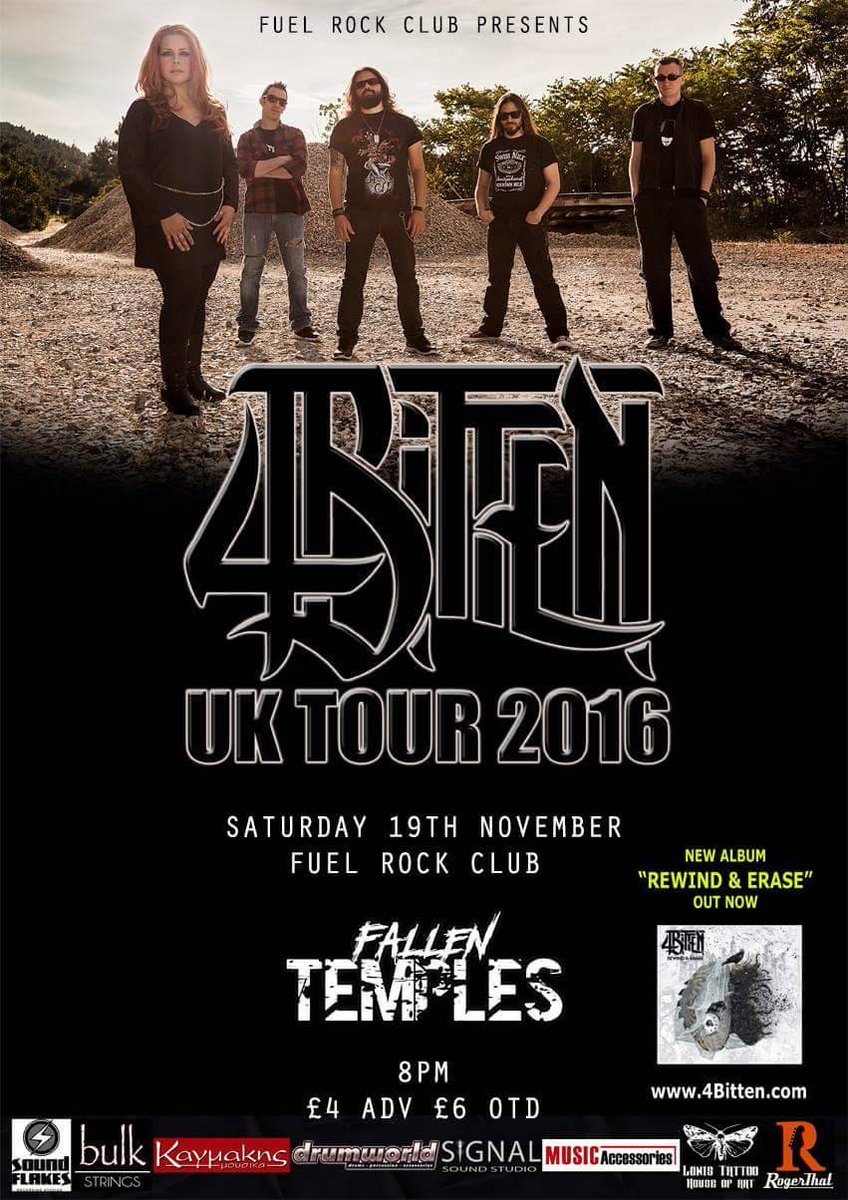 FallenTemples's tweet photo. Tonight we play with Greek tourers @4Bitten_Band! If you like chunky CHUNKY riffs, you'll like 'em!
#getyourarsethere https://t.co/nsvJqyNCoP