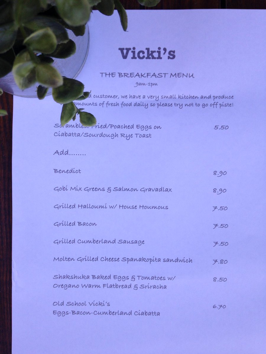 tweetdais's tweet photo. Vicki's new Saturday Breakfast 🍳Menu...
This is what got me out of bed at 6.30am
#dreamingoffood
#vickiskensal https://t.co/wupaSCFFUJ