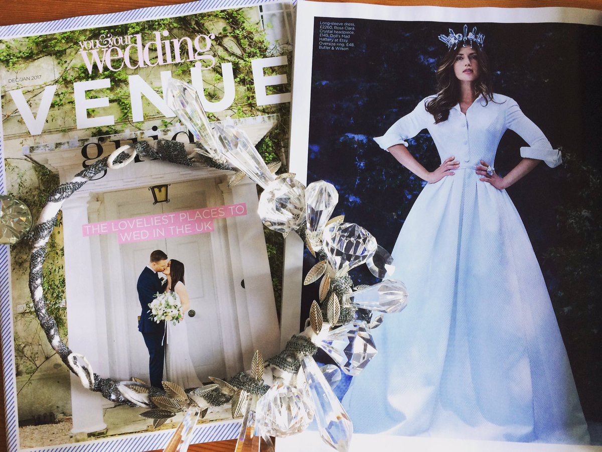 Amazing seeing our #Icicle #crown in <a href="/youyourwedding/">You & Your Wedding</a> mag with this chic <a href="/Rosa_Clara/">Rosa Clará</a> @RosaClaraBridal dress! #WinterWedding #SnowQueen #bride