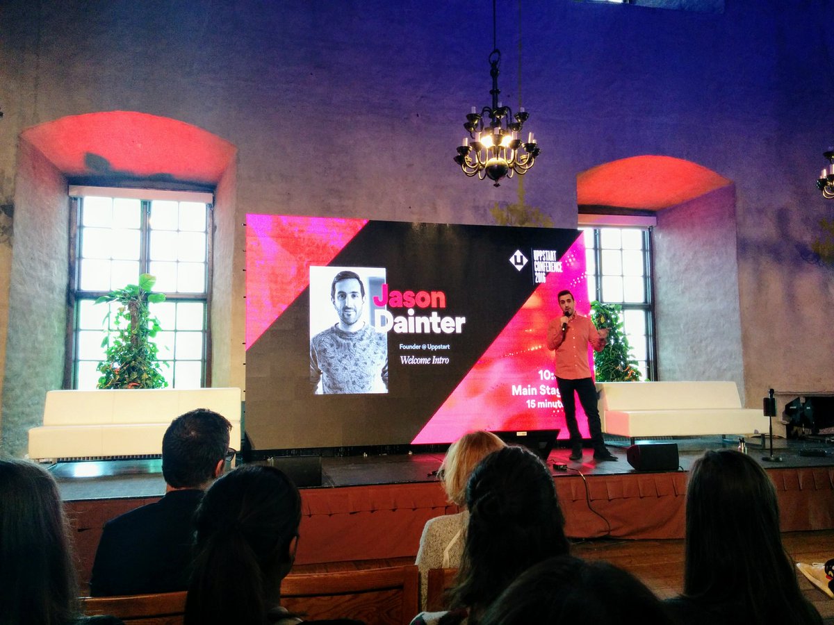 Wake_UpCall's tweet image. Passionate and driven @jasondainter is opening Uppstart and welcoming its participants on the main stage in Uppsala Castle. #uppsalatech