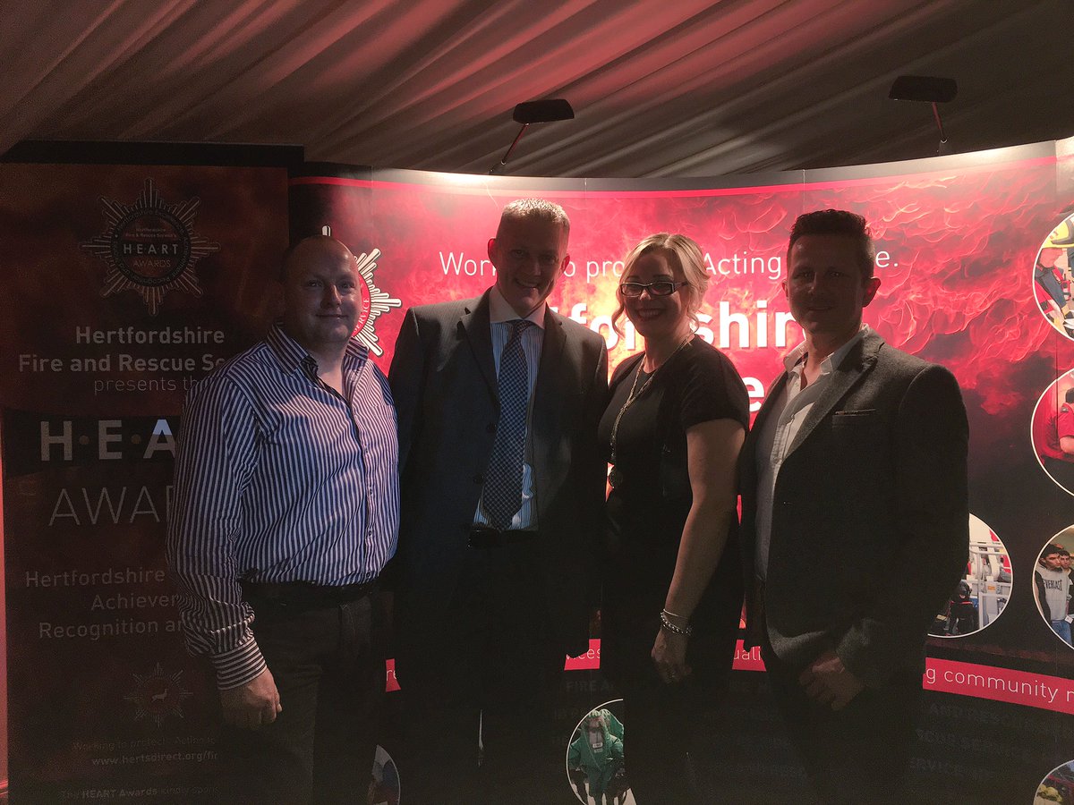 Representing Stevenage Fire station  at the Heart Awards 2016. Congratulations to all the winners