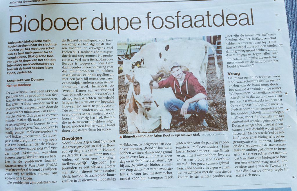 Helder uitgelegd. Als elke boer grondgebonden zou zijn, hadden we nu geen problemen zoals het fosfaatoverschot. #reddebioboer