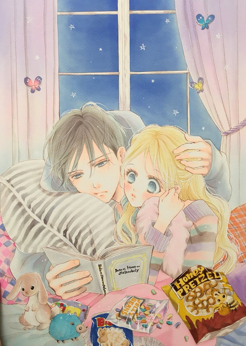 小森みっこ 本日マーガレット24号発売日です 僕に花のメランコリー第28話が表紙巻頭カラーで掲載されております クリアブックカバーのふろくもあります O ふろく可愛くデザインしていただきました ﾟありがたや 人 宜しくお願いします