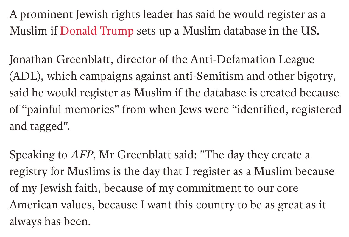 jk_rowling's tweet image. A Jewish rights leader says he will register as a Muslim if Trump sets up his Muslim registry.

ow.ly/gFh5306kCqo