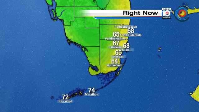 Good morning #SouthFlorida! We're off to a great start with comfortable temps across the area #HappySaturday #Flwx https://t.co/lRwsKXF7ro