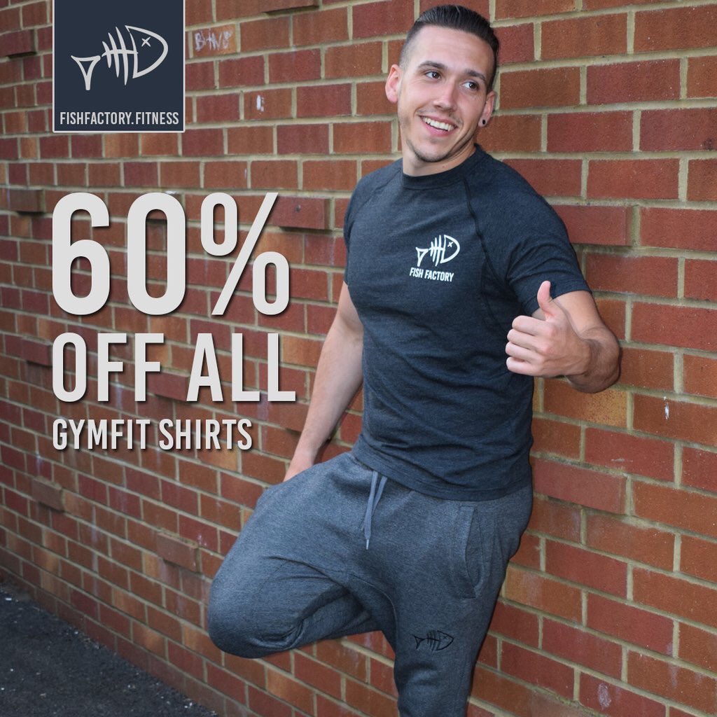 FishFactoryCo's tweet image. 60% OFF all GymFit shirts! WHILE STOCK LASTS! At fishfactory.fitness
#blackfriday #BlackFriday2016