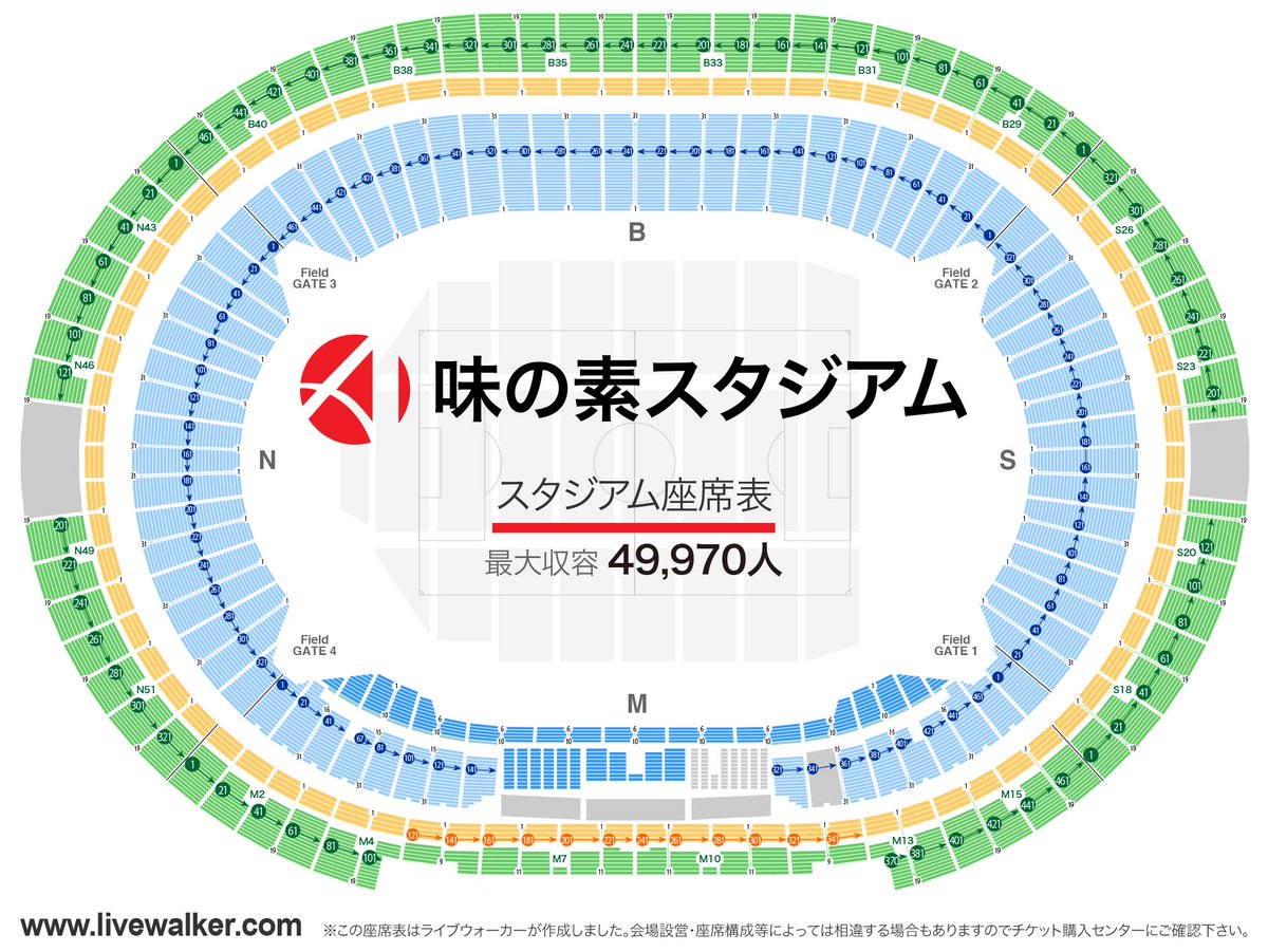 J1リーグ全クラブ スタジアム座席表 21年版