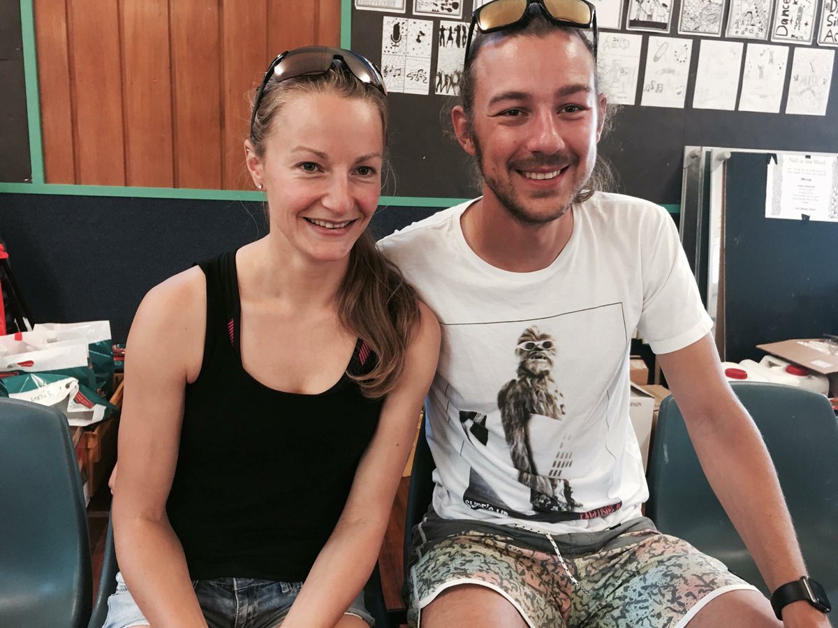 peaktrailblazer's tweet photo. Lena and Fabian have come all the way from Berlin to run in today's #PTB! We've gone international! #peaktrailblazer #run #walk #tematapeak https://t.co/ToiadOpj3P