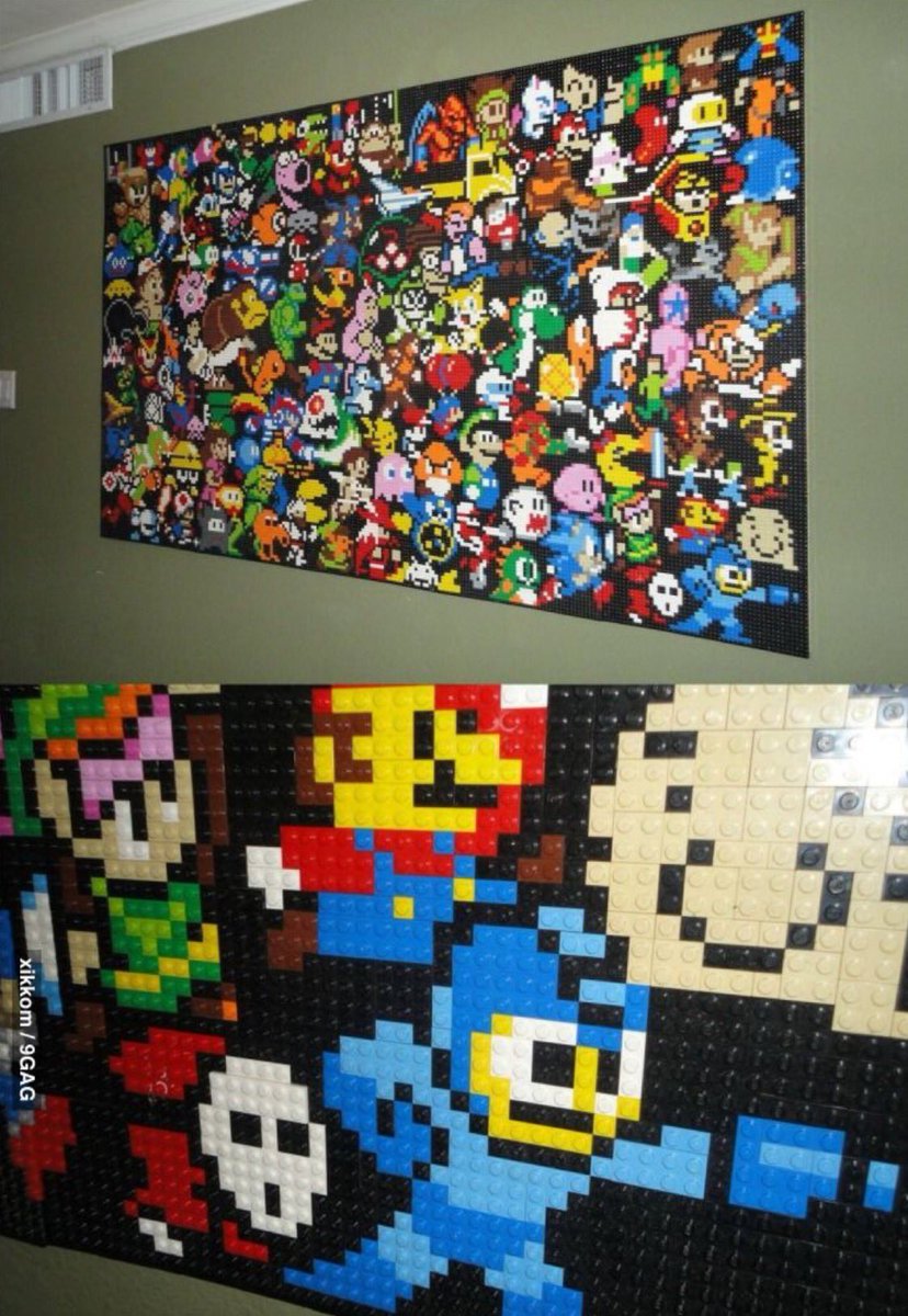 JuicyGameReview's tweet photo. When your wall art is made entirely of #Lego 👊🏻#RetroGaming

👉#RT if you'd have this on your wall https://t.co/W8QH1RIv5f