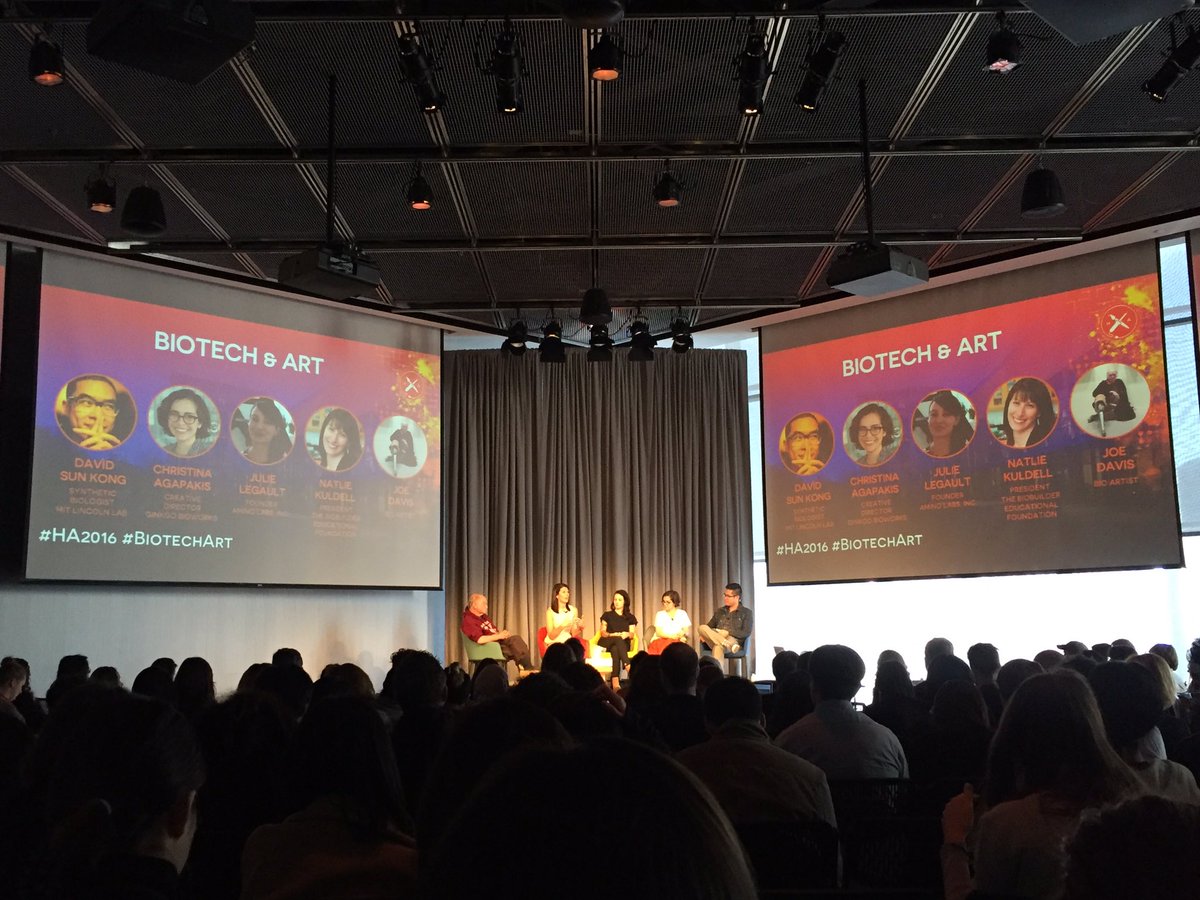 ChristaDavidArt's tweet photo. At MIT for #HackingArts2016 / panel on Biotech &amp; Art has my artistic mind humming. Can't wait to get back to my studio. #BioTechArt https://t.co/VzEkEjifIP