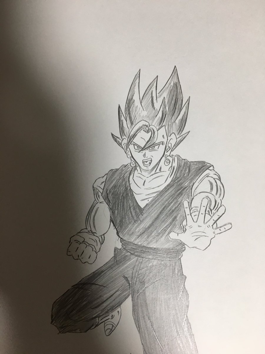 Senki V Twitter ヤングジジイ ドラゴンボール ベジットイラスト参加させていただきます 白黒で 上手くはないですけど よろしくお願いします