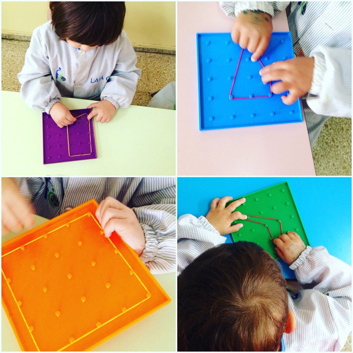 FEDACMONISTROL's tweet photo. Creem figures amb el geoplà dels Emats! #figuresgeomètriques #P3 #emats #aprenem https://t.co/MGZ4McTjGu