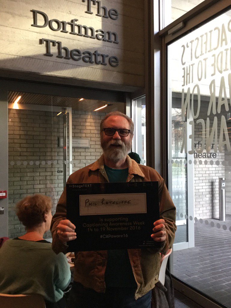 SharpeMelanie's tweet image. I love captioning. It opens up the whole world of arts and entertainment for me and family #capaware #stagetext