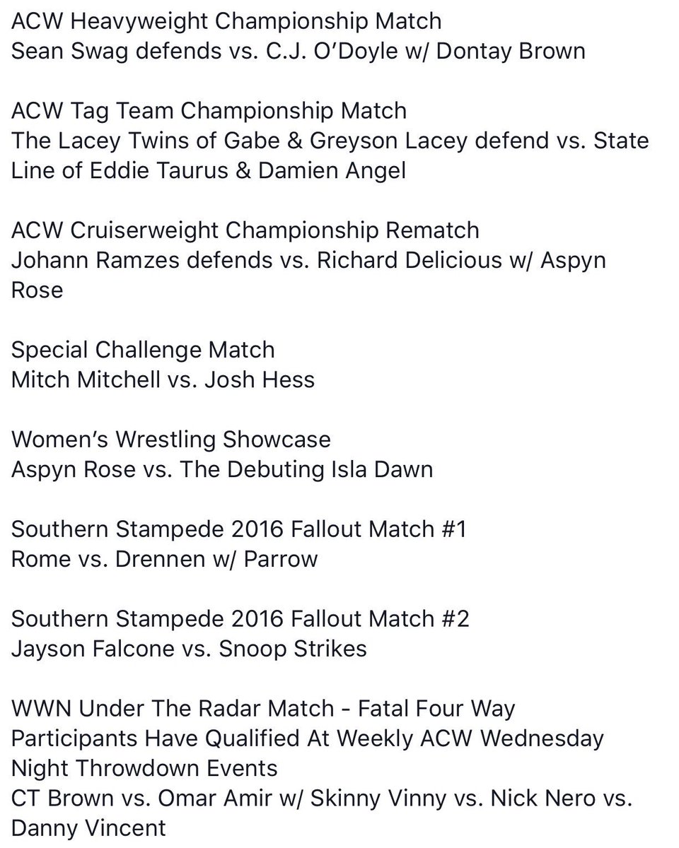 Today is the day!
Make sure to watch live on 
floslam.tv
#ACWFlorida