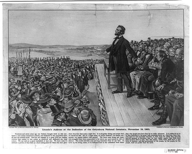 Ancestry's tweet photo. "Four score and seven years ago..." #POTUS Abraham #Lincoln gave one of the most famous speeches, The #GettysburgAddress OTD in 1863. https://t.co/aBjQWR9l37