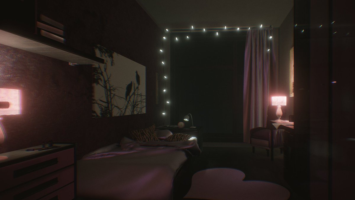 ChaosCoreStudio's tweet photo. Horror in pink (wip) this #screenshotsaturday #TheLastLook is the home of some true frightening characters  #indiedev https://t.co/dOZCOA32yE