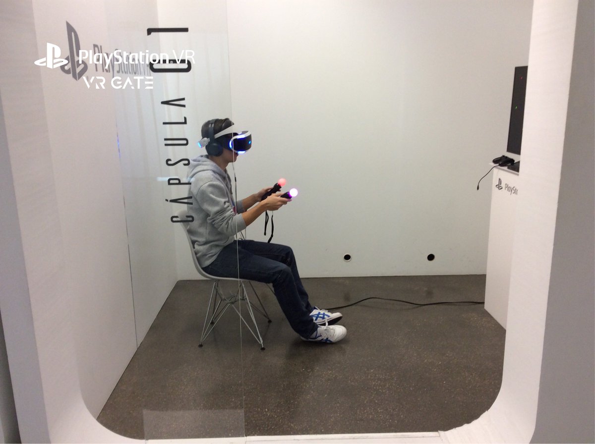Geriuts04's tweet photo. Experiencia increíble haber podido probar la realidad virtual de PS gracias a @VideojuegosGAME #PSVRconGAME Muy divertido, deseando repetir! https://t.co/HDaePwwO0i