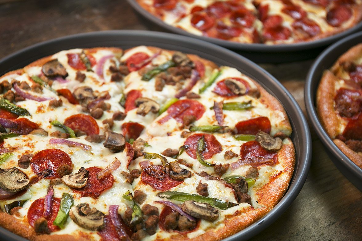 Cozy up with with the Original Pan pizza. 