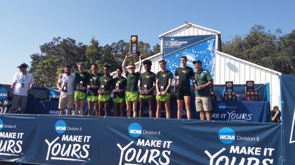 NCAADII's tweet photo. The #NCAAD2 Men's Cross Country National Champions, Adams State!  #MakeItYours https://t.co/fZRyFhEAjE
