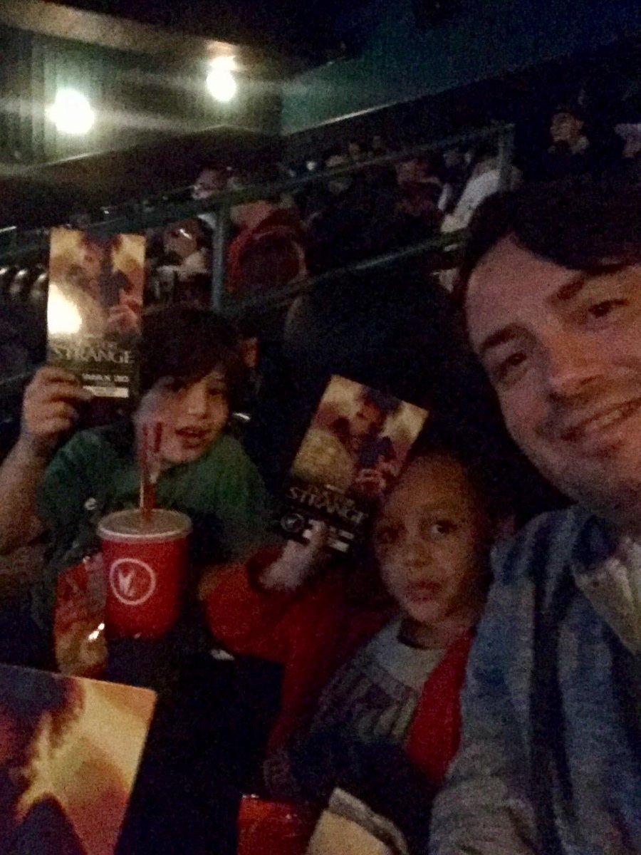 JimmyFNmac's tweet photo. Hey @RegalMovies - about to enjoy @DoctorStrangeM with these dudes! #DoctorStrangeIMAXSweeps. https://t.co/l7nQXXHj8d