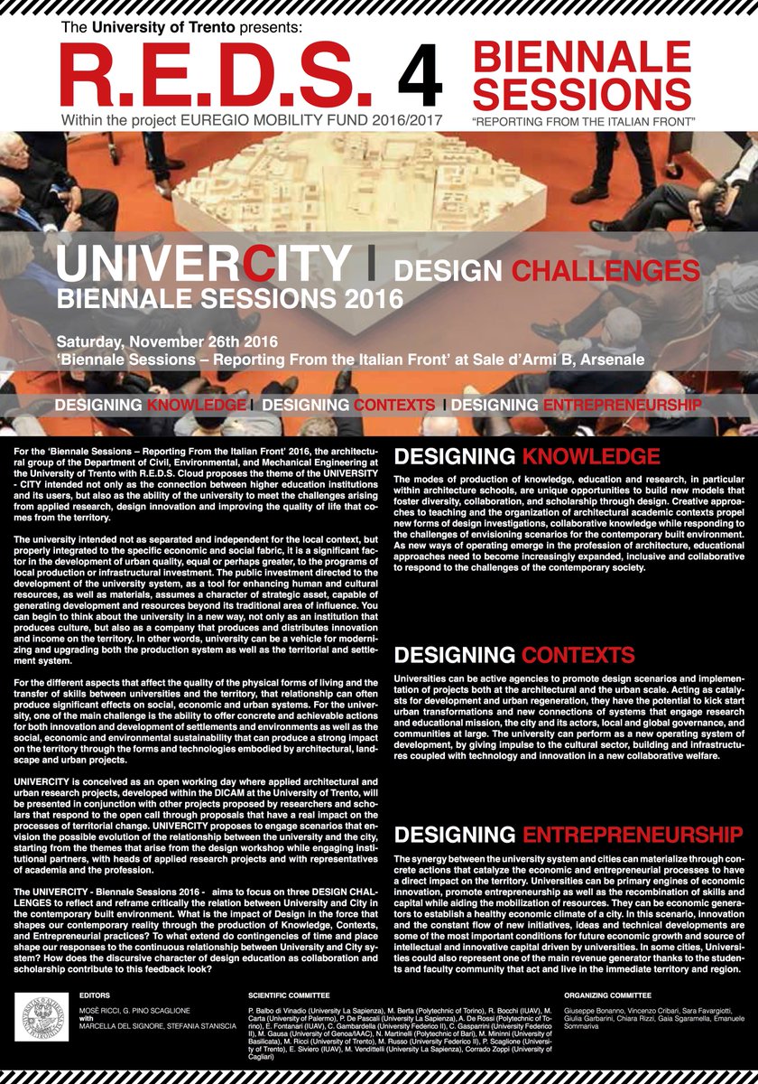 REDS2Alps's tweet photo. ONLY ONE WEEK missing to #REDS4 Biennale Sessions!! Saturday 26, Sale d’Armi B, Arsenale. We are glad to close together the 15. Biennale!! https://t.co/B1rl7jvU9Y