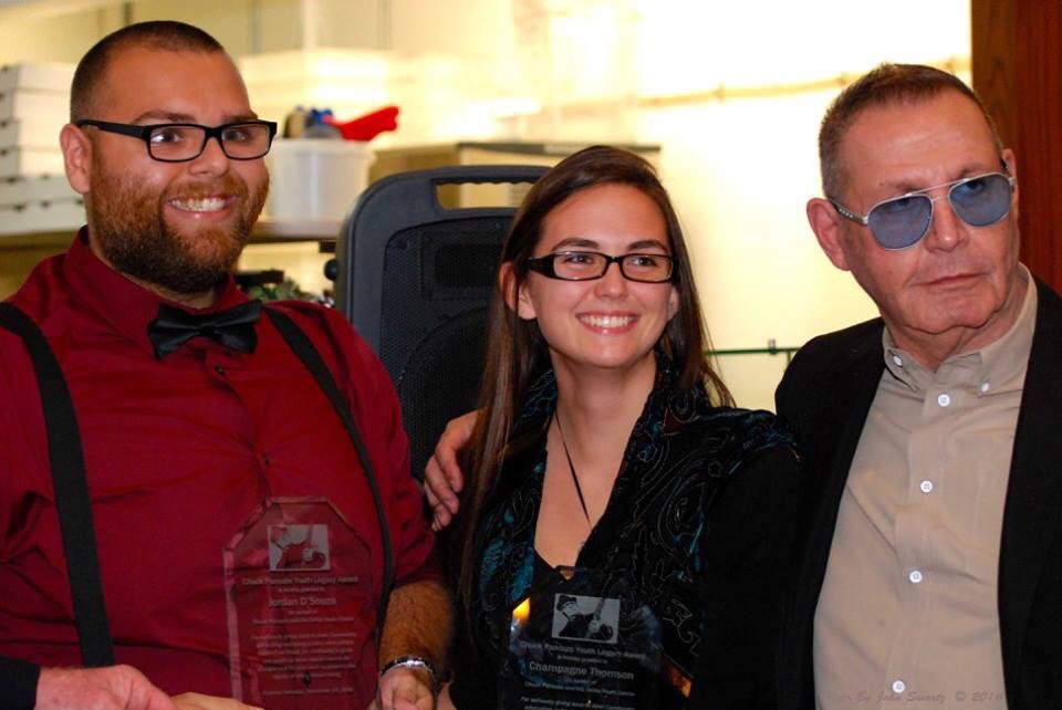 OrilliaYC's tweet photo. Two amazing youth presented with The Chuck Panozzo Youth Legacy Award. #youth #orillia @STYXtheBand @cityoforillia @Clarke4Orillia https://t.co/XByHOelAGu