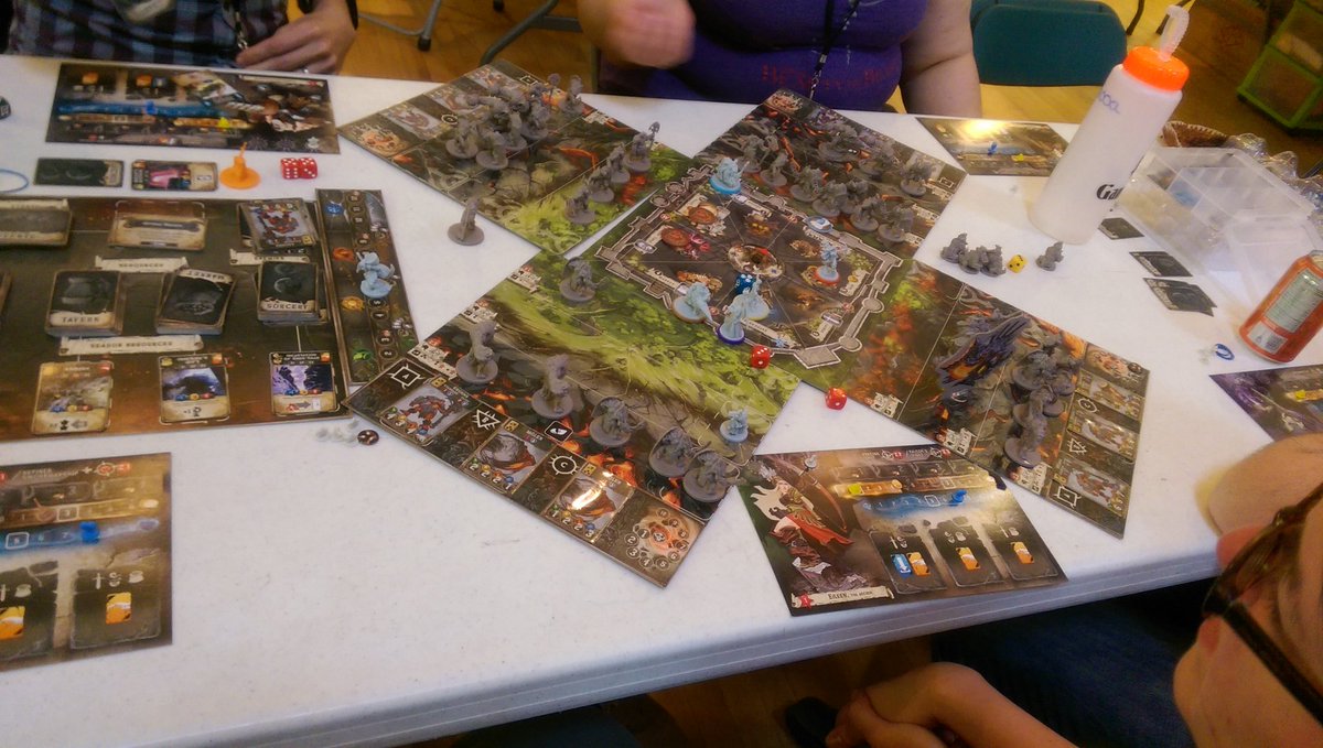 BoardNowGaming's tweet photo. Not looking good for our heroes. #kefcon @kefconvention #yegboardgames #podcast https://t.co/npoG1ajvEY