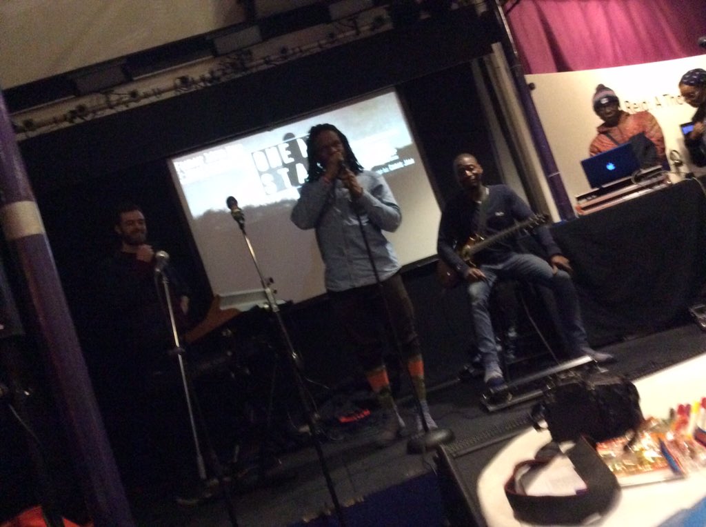 Thegirldreams's tweet photo. I can officially say we were sold out last night #onemicstand was off the hook! The poets the music exceptional @LayFullStop @thabo @tymusic https://t.co/VSKhHAeGib