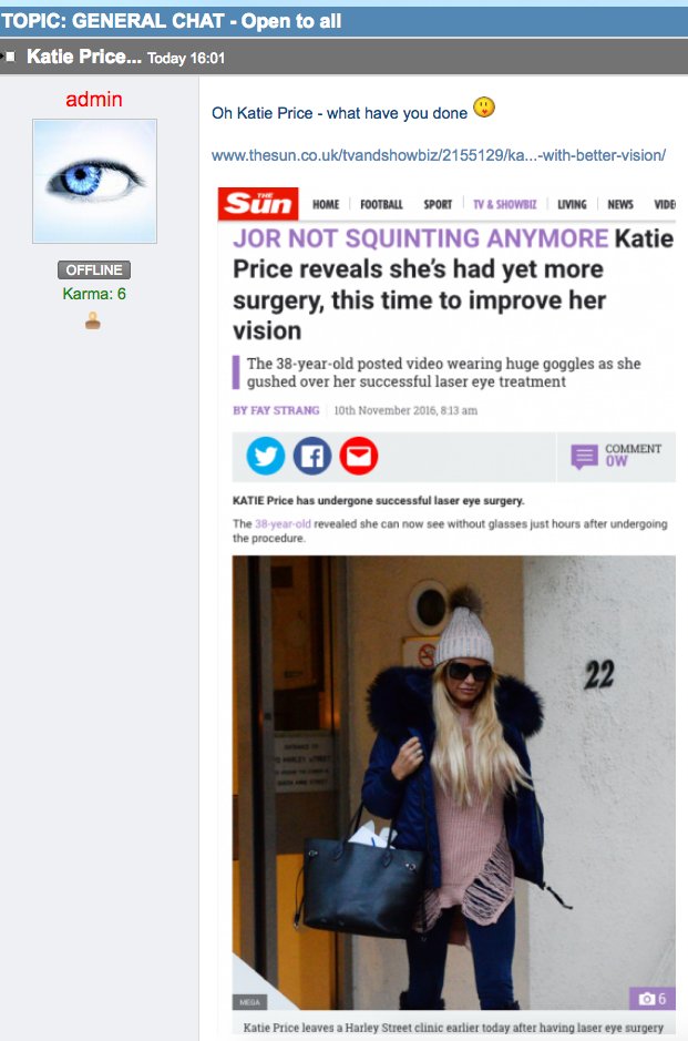 OERMLuk's tweet photo. Oh @MissKatiePrice - what have you done @OpticalExpress 22 Harley Street!
https://t.co/bhSUI6dbiO … https://t.co/wUfJzKVRYV