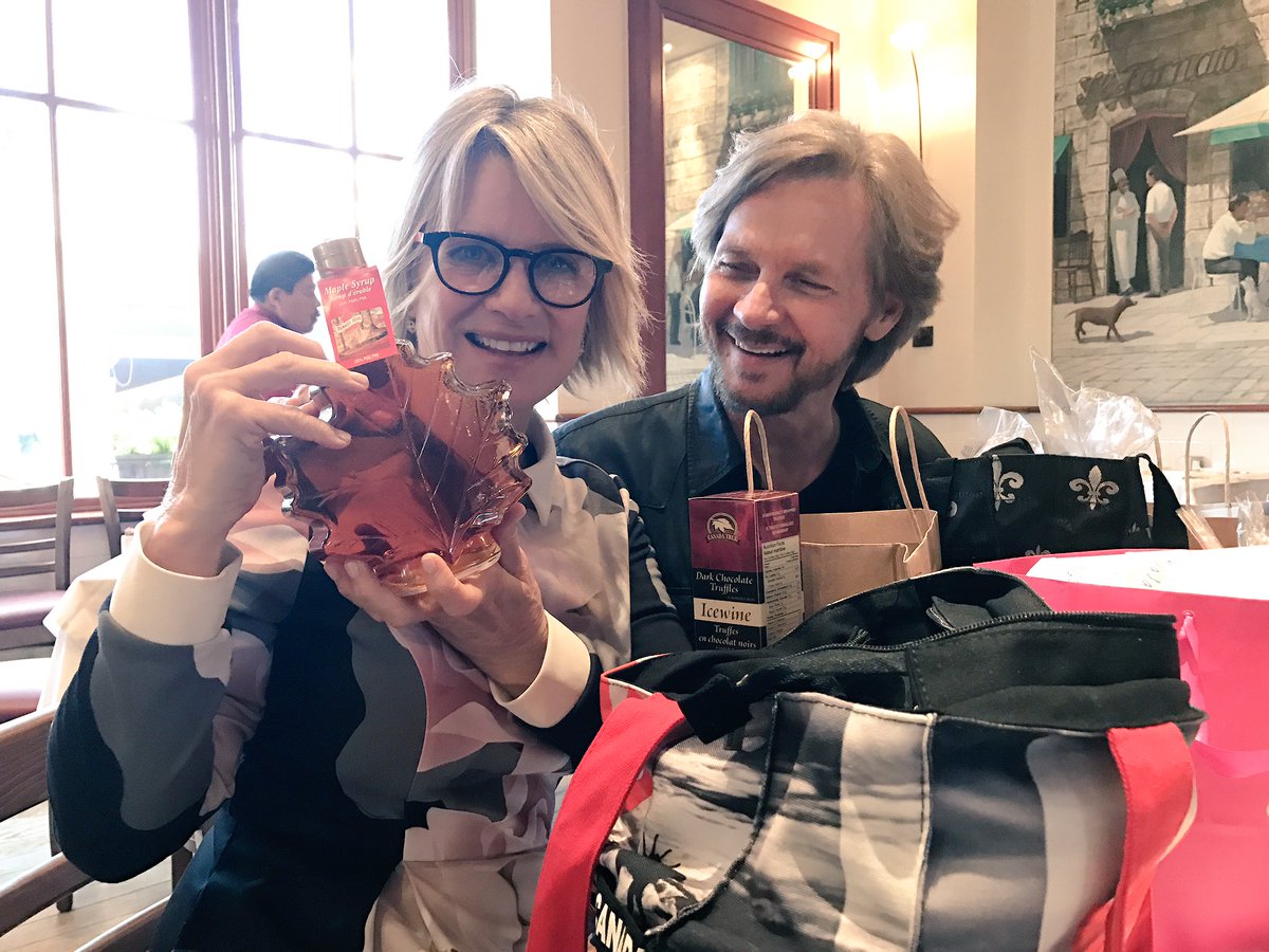 zumbapet's tweet photo. As a Canadian I just had to give  @marybeth_evans1 &amp; @officialnichols maple syrup.They r just so sweet &amp; genuine. Great lunch w/ them #owss https://t.co/ATveqNwTP5