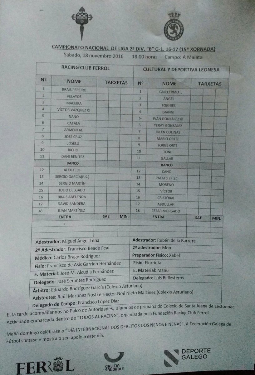EsSegunda_B's tweet photo. GRUPO I

Comenzó ya el @racingferrolsad - @CyDLeonesa en A Malata.

El líder visita al cuadro de Miguel Ángel Tena, muy necesitados. https://t.co/EytBLQk1Qr