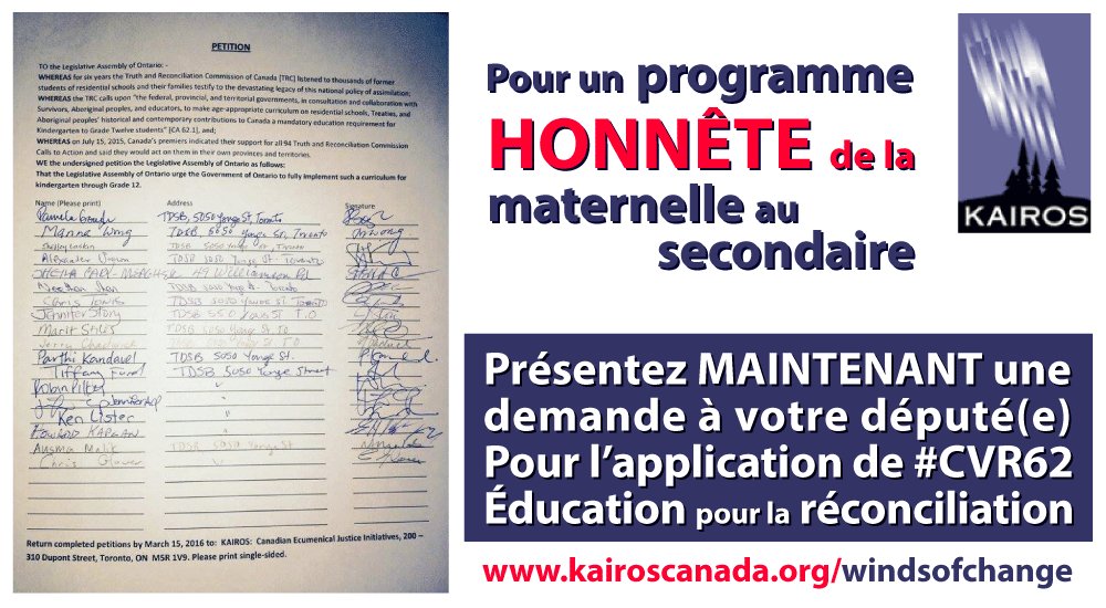 kairoscanada's tweet photo. Présentez MAINTENANT une demande en ligne à votre député ou députée pour l'application de #CVR62. https://t.co/76HQ2Rhy3H