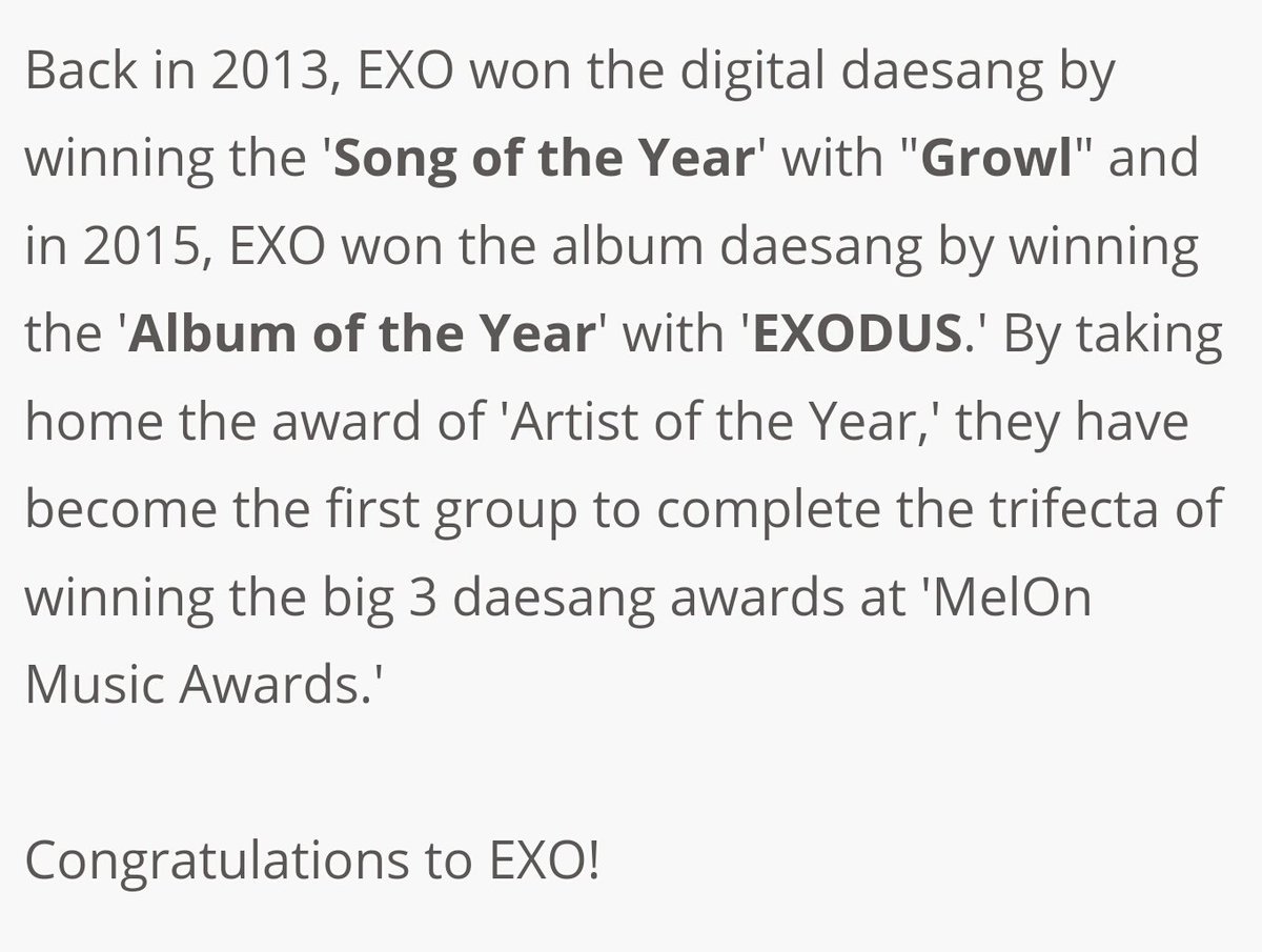 Shizurima's tweet photo. CONGRATULATIONS TO #EXO ๐๐๐โค #MMA2013 #MMA2015 #MMA2016 https://t.co/j9s6vDznTP