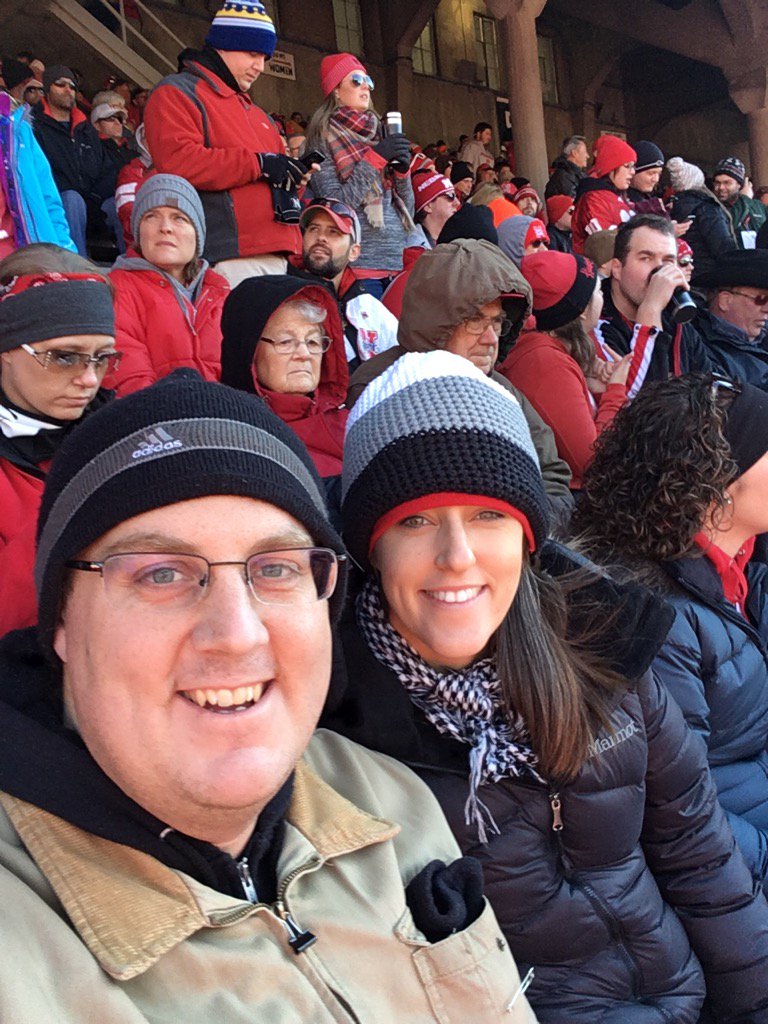 JoyNealeigh's tweet photo. Baby's first Husker game! #huskers https://t.co/AKAelNwogU