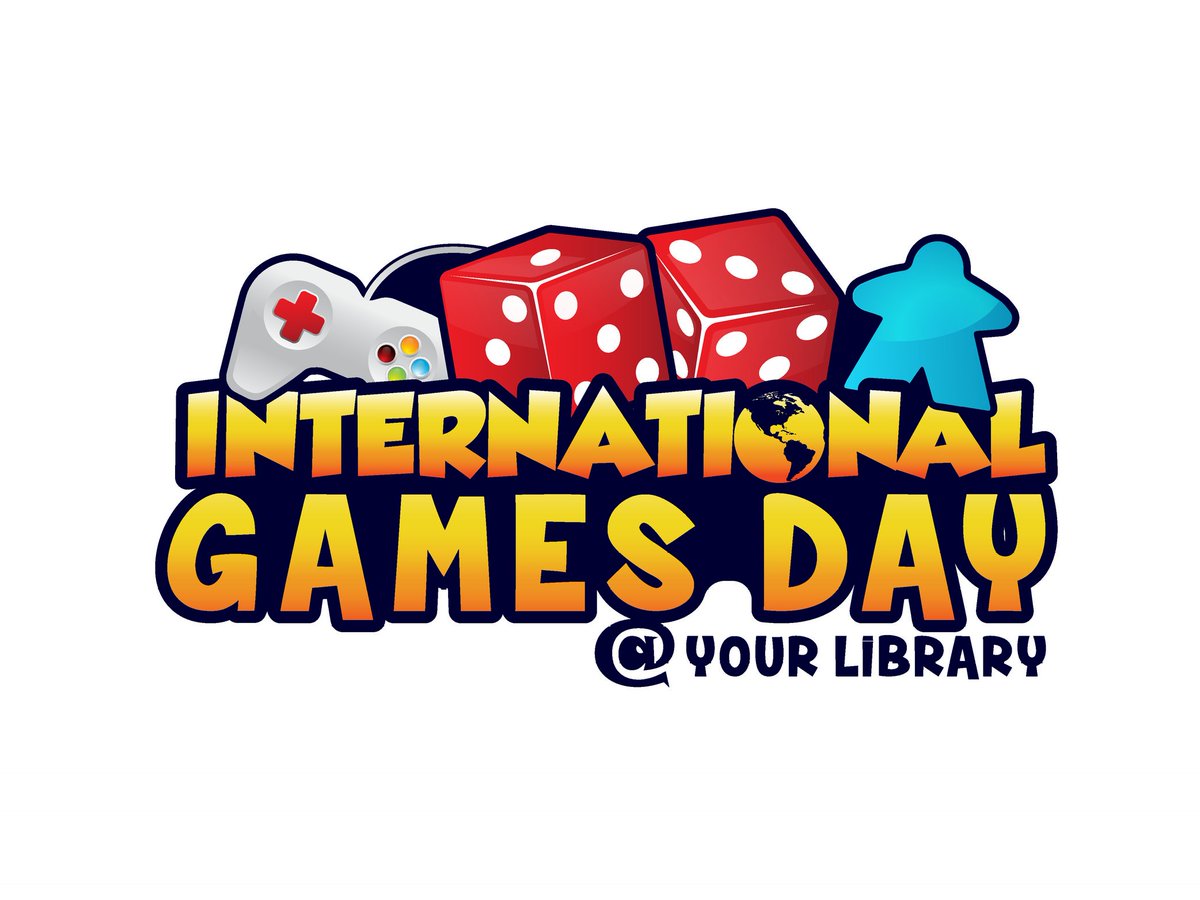 StratfordLib's tweet photo. Happy Internat'l Games Day! Celebrate w/ family games in the Children's Dept. from 1:30 to 4:30 pm today! #ALAIGD #games #gaming #IGD16 🎮🎲🎲🎊 https://t.co/el7vPpFN1Z