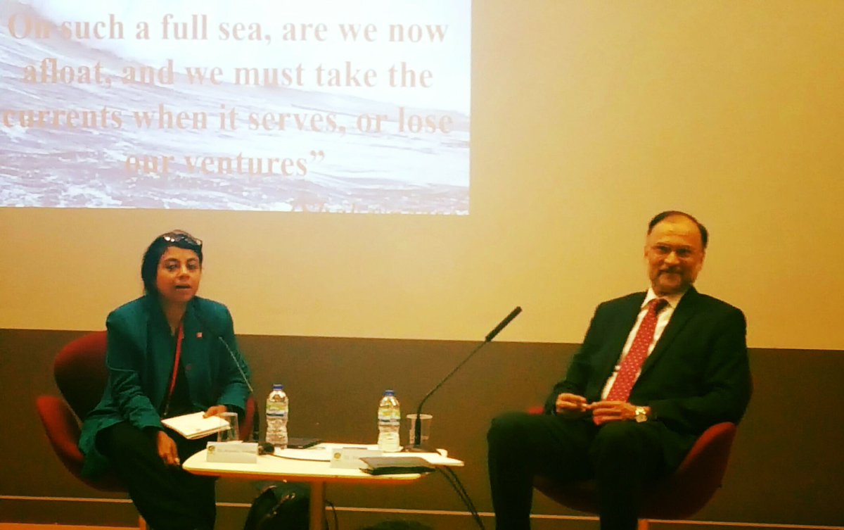 Minister Ahsan Iqbal answers questions about Pak-China Economic Corridor at the Pakistan Conference at LSE